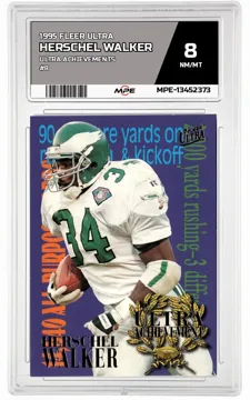 1995 FLEER ULTRA ULTRA ACHIEVEMENTS #8 HERSCHEL WALKER MPE 8 NM/MT — graded card up for auction