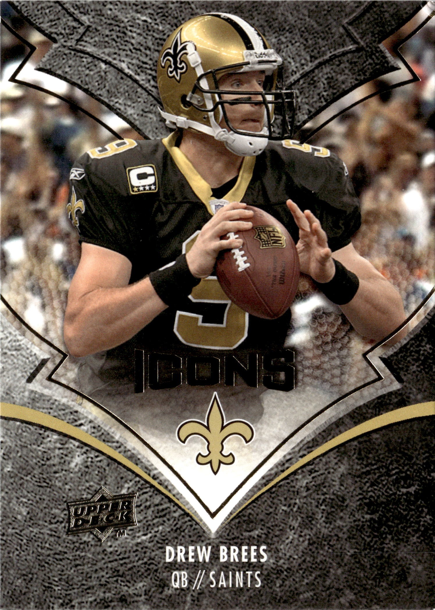 2008 Upper Deck Icons Drew Brees graded slab