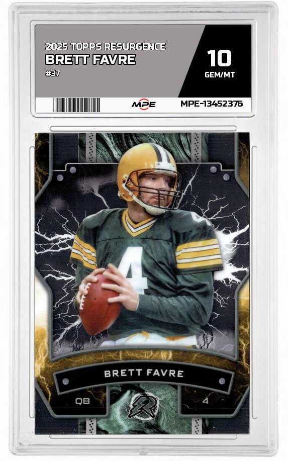 2025 TOPPS RESURGENCE #37 BRETT FAVRE MPE 10 GEM/MT — graded card auctioned from the MPE vault