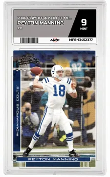 2006 PLAYOFF ABSOLUTE MEMORABILIA #71 PEYTON MANNING MPE 9 MINT — graded card up for auction