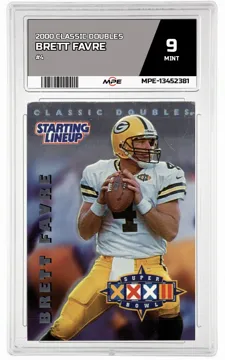 2000 CLASSIC DOUBLES #4 BRETT FAVRE MPE 9 MINT — graded card up for auction