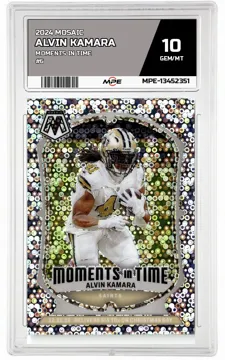 2024 MOSAIC MOMENTS IN TIME #6 ALVIN KAMARA MPE 10 GEM/MT — graded card up for auction