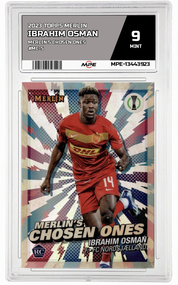 2023 TOPPS MERLIN MERLIN'S CHOSEN ONES #MC-5 IBRAHIM OSMAN MPE 9 MINT — graded card auctioned from the MPE vault