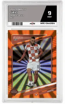 2022 DONRUSS ORANGE LASER #45 GAVI MPE 9 MINT — graded card up for auction