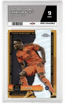 2024 TOPPS CHROME PITCH PRODIGIES #17 IBRAHIM ALIYU MPE 9 MINT — graded card up for auction