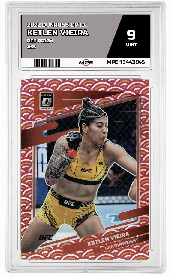 2022 DONRUSS OPTIC RED PRIZM #55 KETLEN VIEIRA MPE 9 MINT — graded card auctioned from the MPE vault