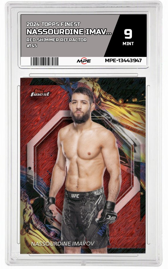 2024 TOPPS FINEST Red Shimmer Refractor #145 NASSOURDINE IMAVOV MPE 9 MINT — graded card auctioned from the MPE vault