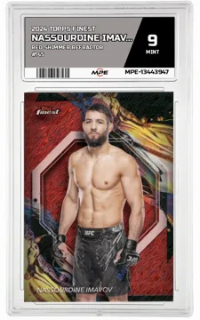 2024 TOPPS FINEST Red Shimmer Refractor #145 NASSOURDINE IMAVOV MPE 9 MINT — graded card up for auction