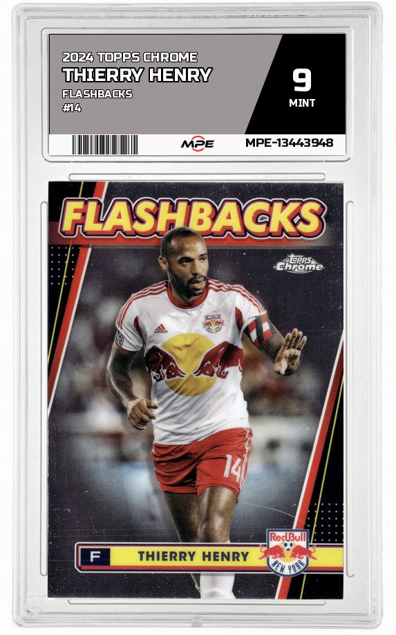 2024 TOPPS CHROME FLASHBACKS #14 THIERRY HENRY MPE 9 MINT — graded card auctioned from the MPE vault