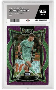 2024 SELECT FIFA Purple Mojo /299 #48 FRANCO ISRAEL MPE 9.5 MINT+ — graded card up for auction