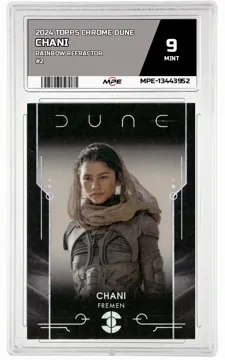 2024 TOPPS CHROME DUNE Rainbow Refractor #2 CHANI MPE 9 MINT — graded card up for auction