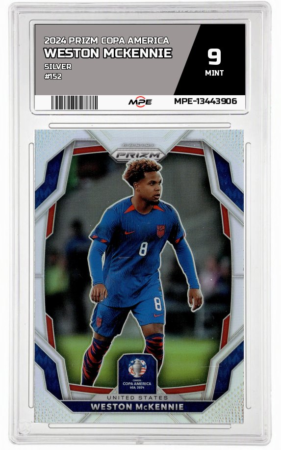 2024 PRIZM COPA AMERICA SILVER #152 WESTON MCKENNIE MPE 9 MINT — graded card auctioned from the MPE vault