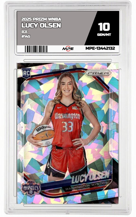 2025 PRIZM WNBA ICE #145 LUCY OLSEN MPE 10 GEM/MT — graded card auctioned from the MPE vault