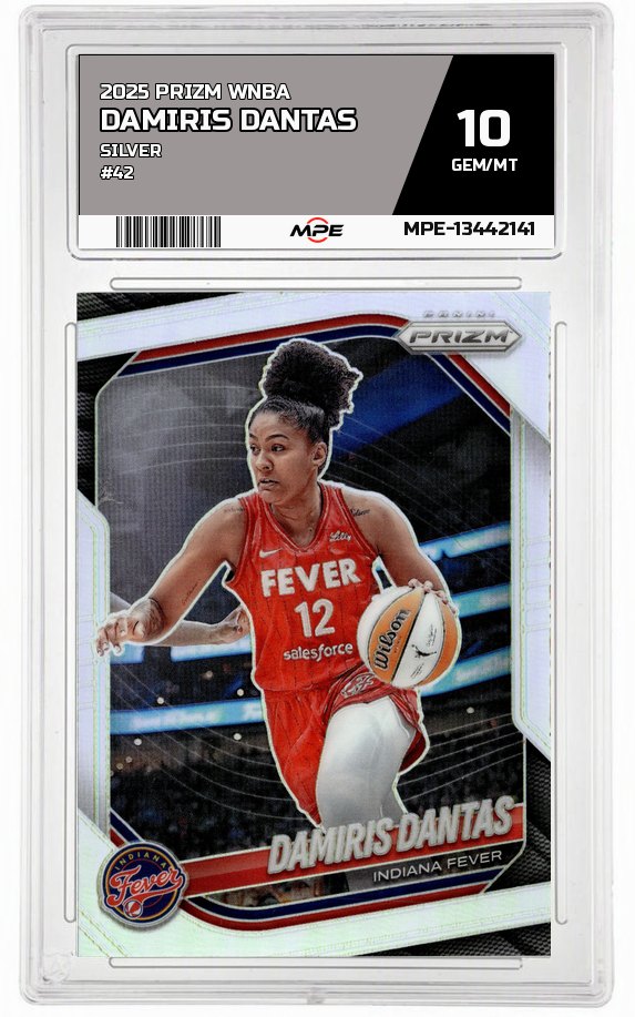 2025 PRIZM WNBA SILVER #42 DAMIRIS DANTAS MPE 10 GEM/MT — graded card auctioned from the MPE vault