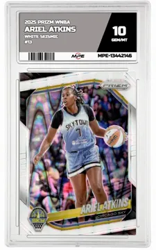 2025 PRIZM WNBA White Seismic #13 ARIEL ATKINS MPE 10 GEM/MT — graded card up for auction