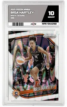 2025 PRIZM WNBA White Seismic #86 BRIA HARTLEY MPE 10 GEM/MT — graded card up for auction