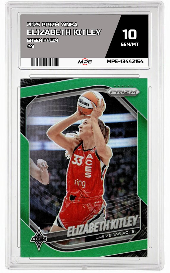 2025 PRIZM WNBA GREEN PRIZM #41 ELIZABETH KITLEY MPE 10 GEM/MT — graded card auctioned from the MPE vault