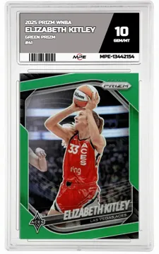 2025 PRIZM WNBA GREEN PRIZM #41 ELIZABETH KITLEY MPE 10 GEM/MT — graded card up for auction