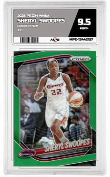 2025 PRIZM WNBA GREEN PRIZM #21 SHERYL SWOOPES MPE 9.5 MINT+ — graded card up for auction