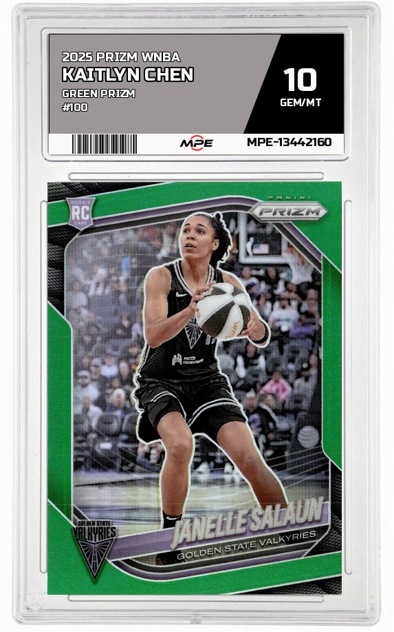 2025 PRIZM WNBA GREEN PRIZM #100 KAITLYN CHEN MPE 10 GEM/MT — graded card auctioned from the MPE vault
