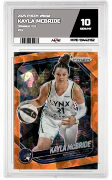 2025 PRIZM WNBA ORANGE ICE #13 KAYLA MCBRIDE MPE 10 GEM/MT — graded card up for auction