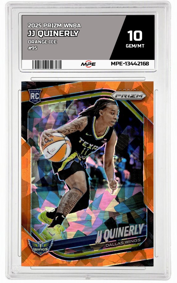2025 PRIZM WNBA ORANGE ICE #95 JJ QUINERLY MPE 10 GEM/MT — graded card auctioned from the MPE vault