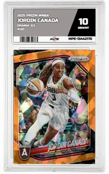 2025 PRIZM WNBA ORANGE ICE #120 JORDIN CANADA MPE 10 GEM/MT — graded card up for auction