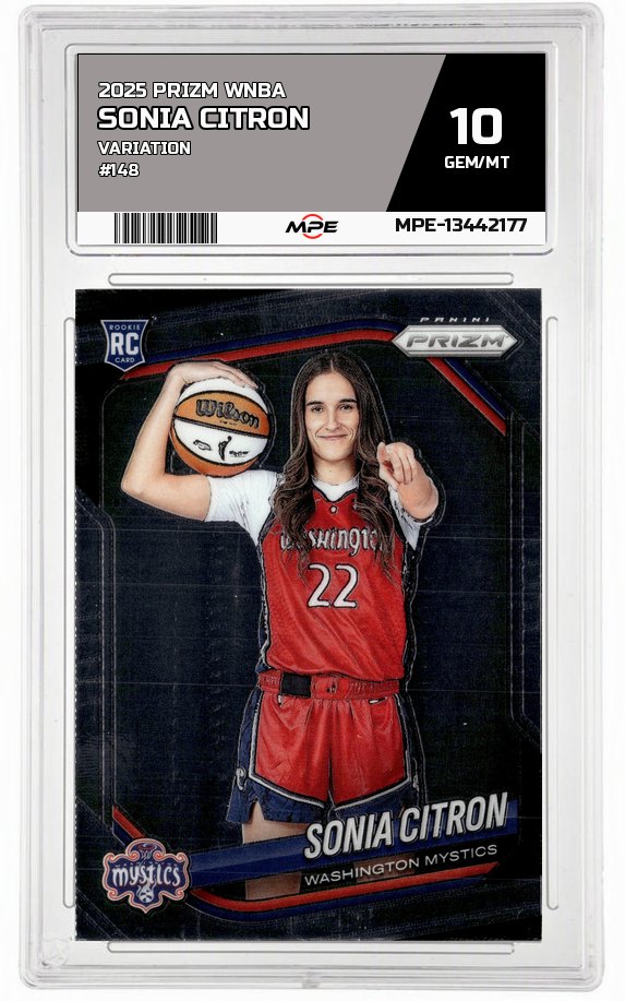 2025 PRIZM WNBA VARIATION #148 SONIA CITRON MPE 10 GEM/MT — graded card auctioned from the MPE vault