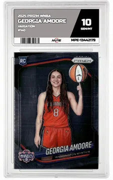 2025 PRIZM WNBA VARIATION #140 GEORGIA AMOORE MPE 10 GEM/MT — graded card up for auction