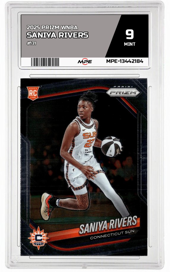2025 PRIZM WNBA #131 SANIYA RIVERS MPE 9 MINT — graded card auctioned from the MPE vault