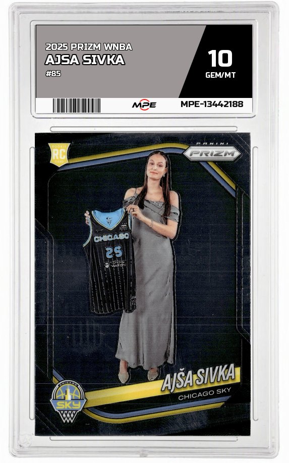 2025 PRIZM WNBA #85 AJSA SIVKA MPE 10 GEM/MT — graded card auctioned from the MPE vault