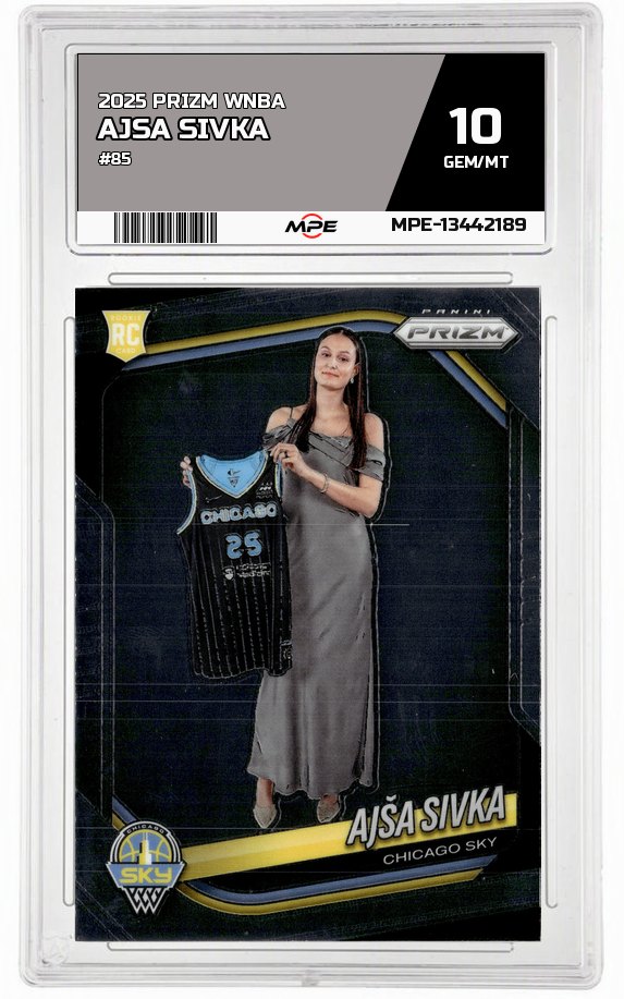 2025 PRIZM WNBA #85 AJSA SIVKA MPE 10 GEM/MT — graded card auctioned from the MPE vault