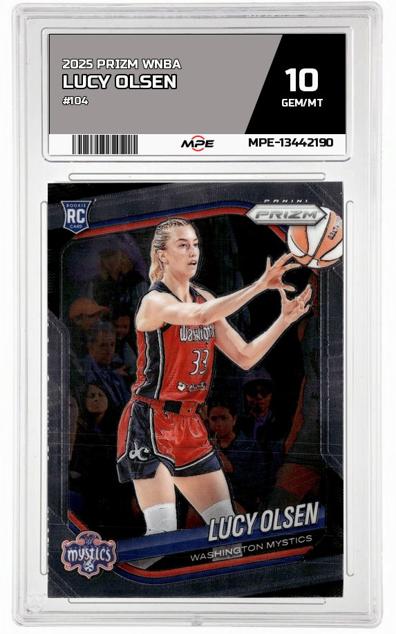 2025 PRIZM WNBA #104 LUCY OLSEN MPE 10 GEM/MT — graded card auctioned from the MPE vault