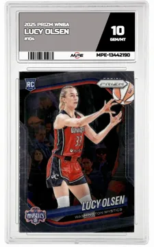 2025 PRIZM WNBA #104 LUCY OLSEN MPE 10 GEM/MT — graded card up for auction