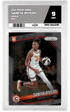 2025 PRIZM WNBA ROOKIE #131 SANIYA RIVERS MPE 9 MINT — graded card up for auction