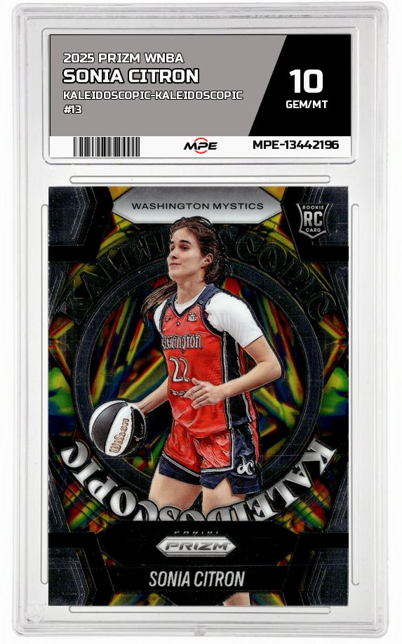 2025 PRIZM WNBA KALEIDOSCOPIC-Kaleidoscopic #13 SONIA CITRON MPE 10 GEM/MT — graded card auctioned from the MPE vault