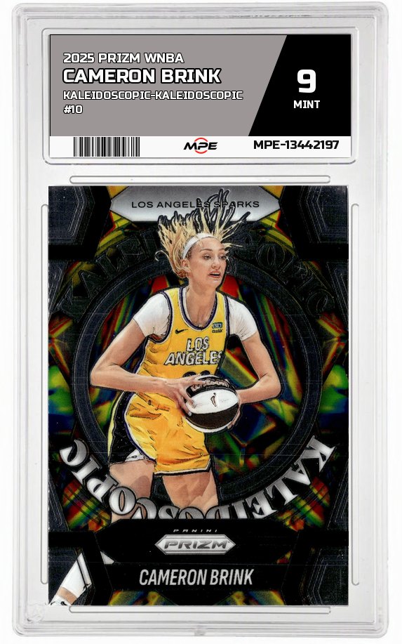 2025 PRIZM WNBA KALEIDOSCOPIC-Kaleidoscopic #10 CAMERON BRINK MPE 9 MINT — graded card auctioned from the MPE vault