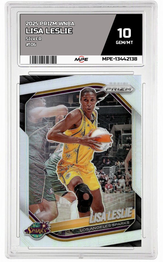 2025 PRIZM WNBA SILVER #106 LISA LESLIE MPE 10 GEM/MT — graded card auctioned from the MPE vault