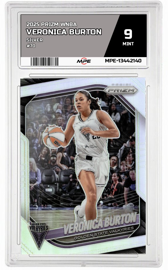 2025 PRIZM WNBA SILVER #70 VERONICA BURTON MPE 9 MINT — graded card auctioned from the MPE vault