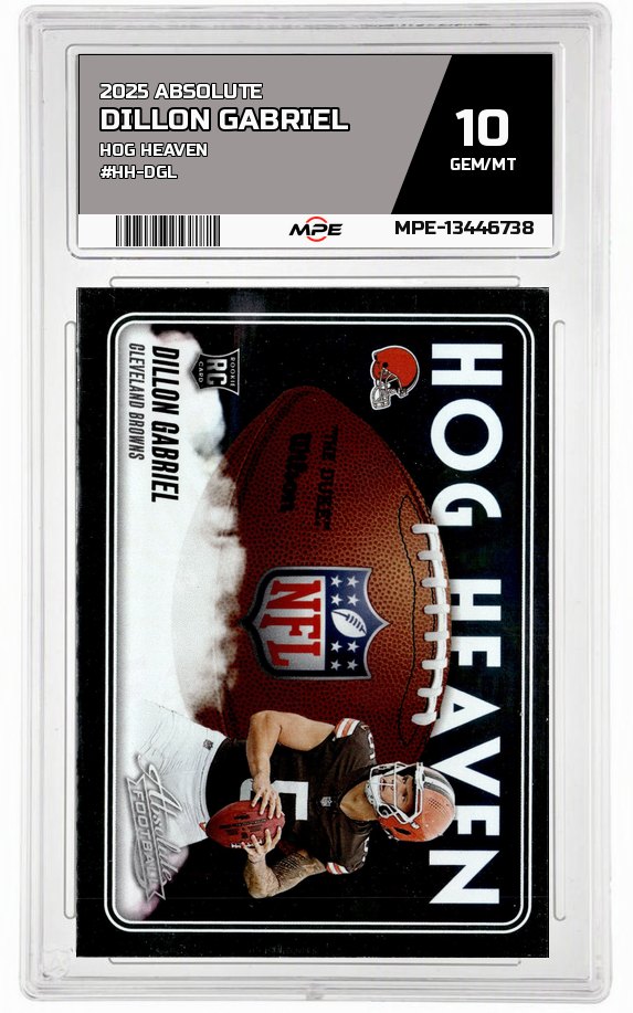2025 ABSOLUTE HOG HEAVEN #HH-DGL DILLON GABRIEL MPE 10 GEM/MT — graded card auctioned from the MPE vault