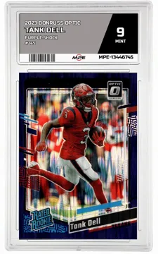 2023 DONRUSS OPTIC PURPLE SHOCK #245 TANK DELL MPE 9 MINT — graded card up for auction