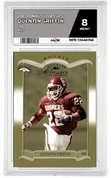 2003 DONRUSS CLASSICS /900 #175 QUENTIN GRIFFIN MPE 8 NM/MT — graded card up for auction