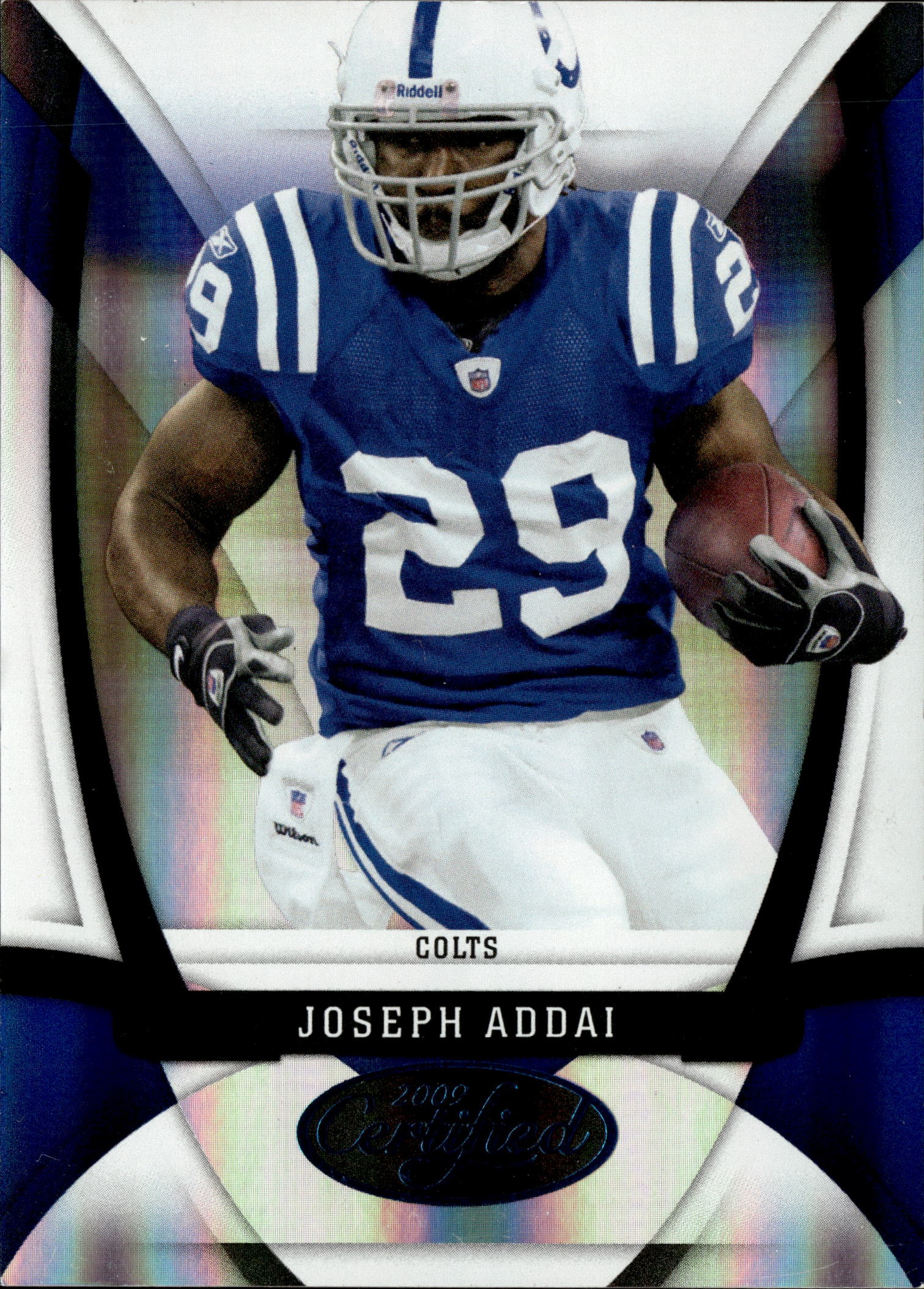 2009 Donruss Certified Joseph Addai graded slab