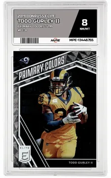 2019 DONRUSS ELITE PRIMARY COLORS-/299 #PC-8 TODD GURLEY II MPE 8 NM/MT — graded card up for auction