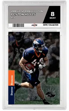 2008 UD SP ROOKIE EDITION #178 PEYTON HILLIS MPE 8 NM/MT — graded card up for auction