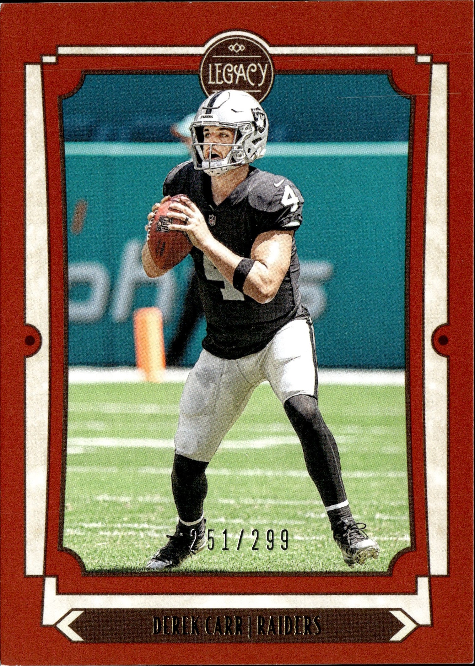 2019 Legacy Derek Carr graded slab