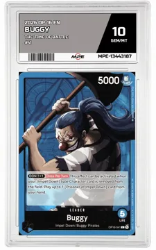 2026 OP 16 EN THE TIME OF BATTLE #41 BUGGY MPE 10 GEM/MT — graded card up for auction