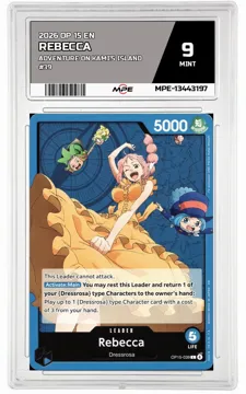 2026 OP 15 EN ADVENTURE ON KAMI'S ISLAND #39 REBECCA MPE 9 MINT — graded card up for auction