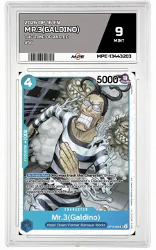 2026 OP 16 EN THE TIME OF BATTLE #56 MR.3(GALDINO) MPE 9 MINT — graded card up for auction