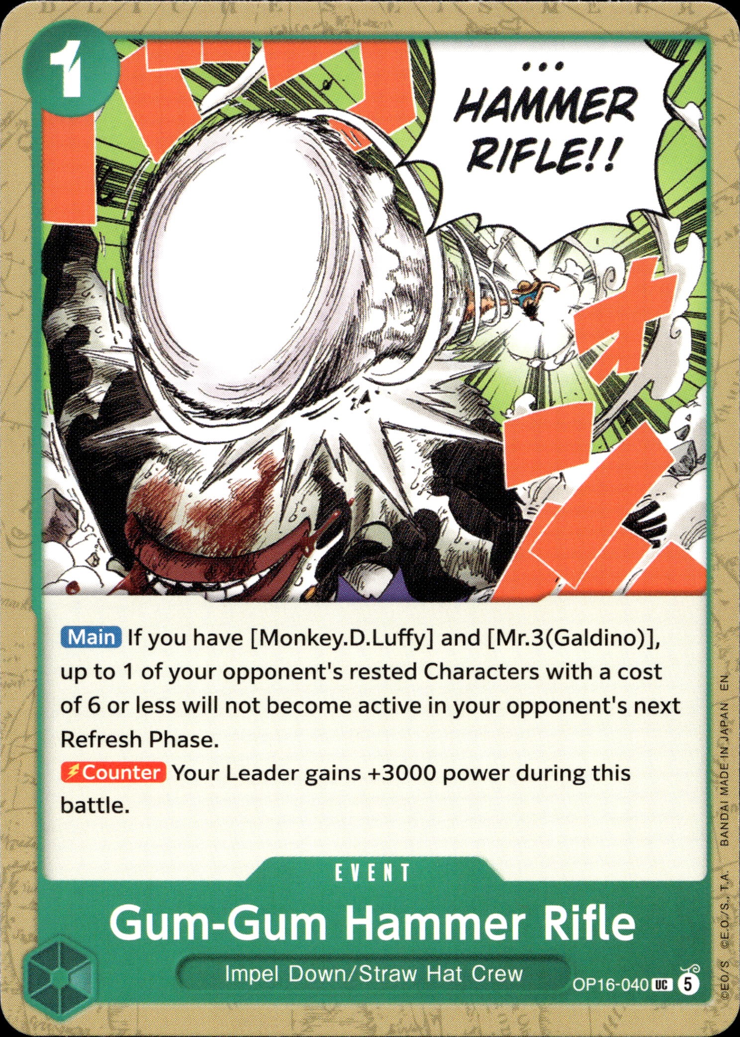 2026 Op 16 En Gum-Gum Hammer Rifle graded slab
